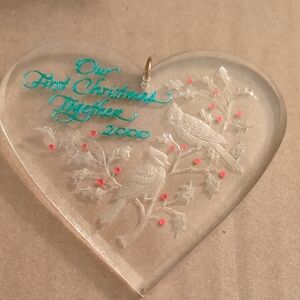 Hallmark Heart Ornament with Red and Teal Accents